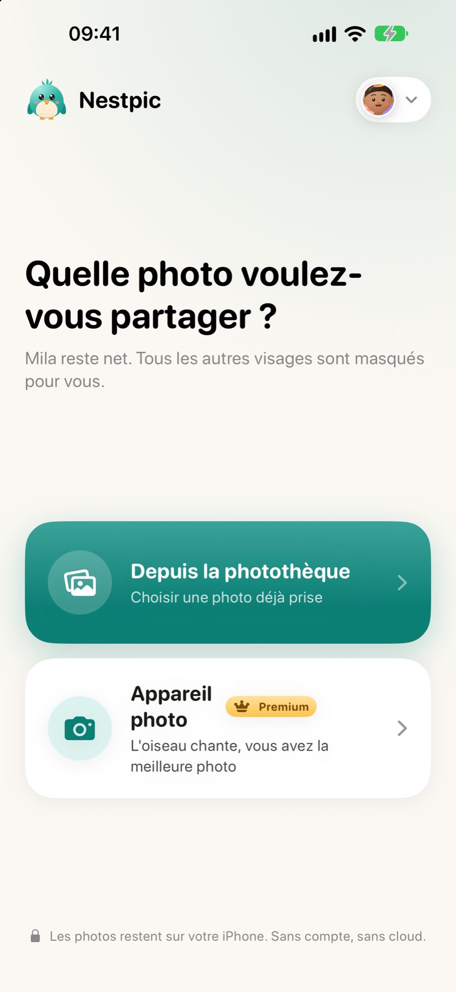 Choisir une photo dans Nestpic