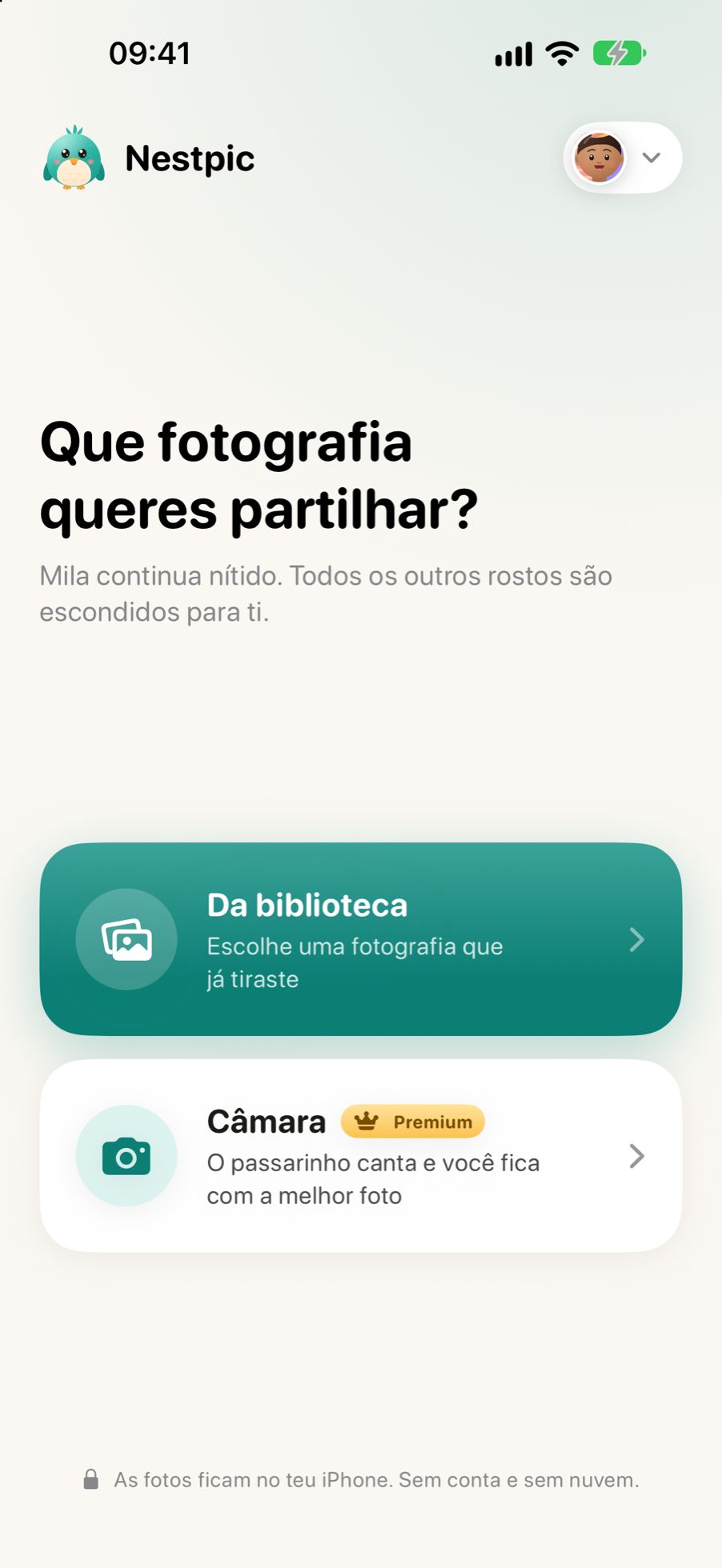 Escolher uma fotografia no Nestpic