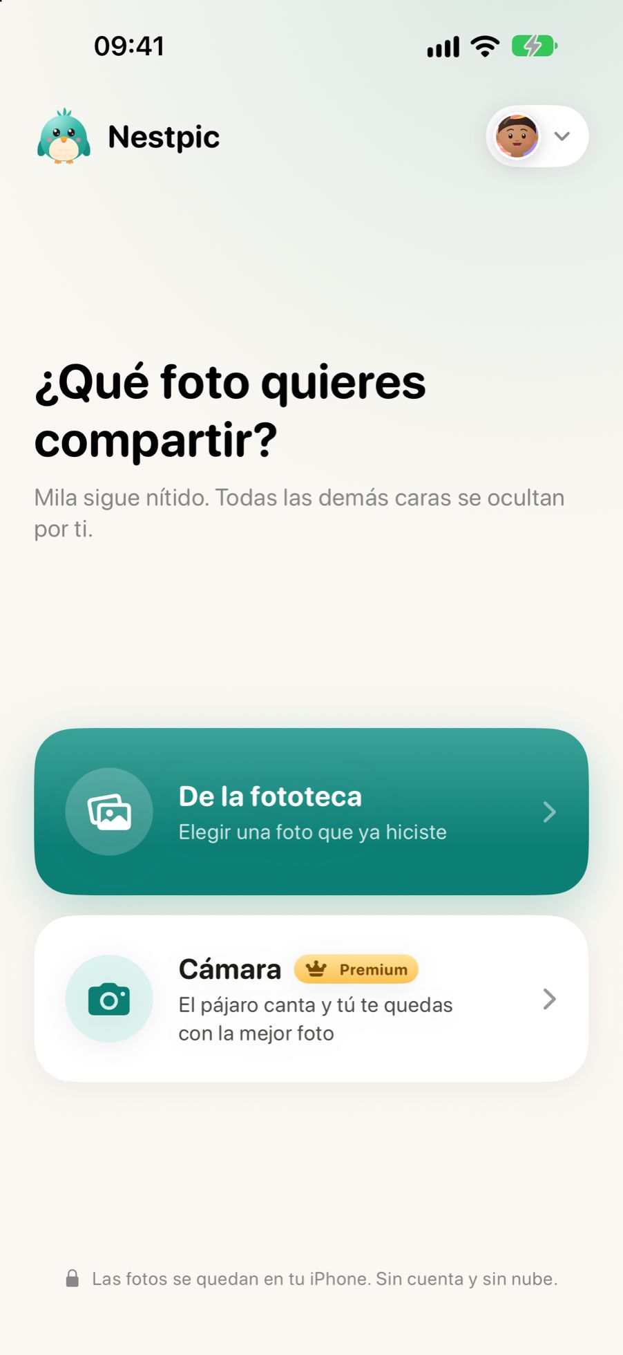 Eligiendo una foto en Nestpic