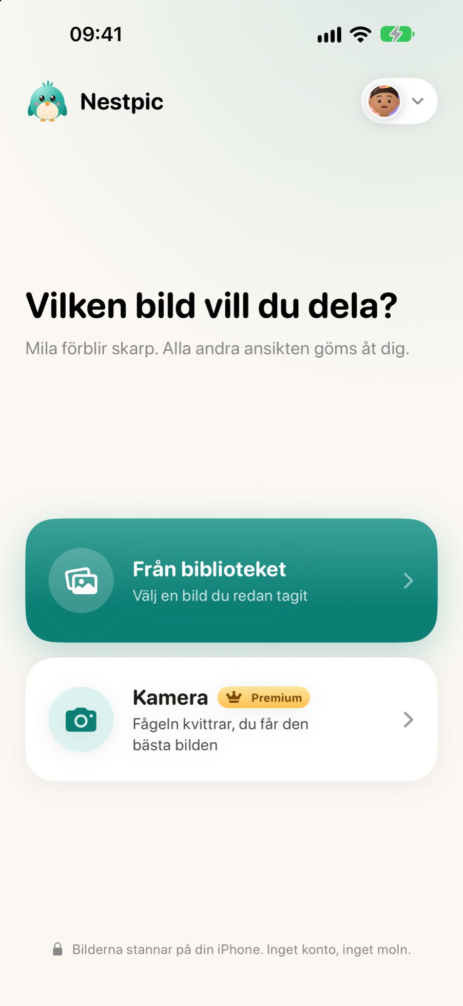 Att välja en bild i Nestpic