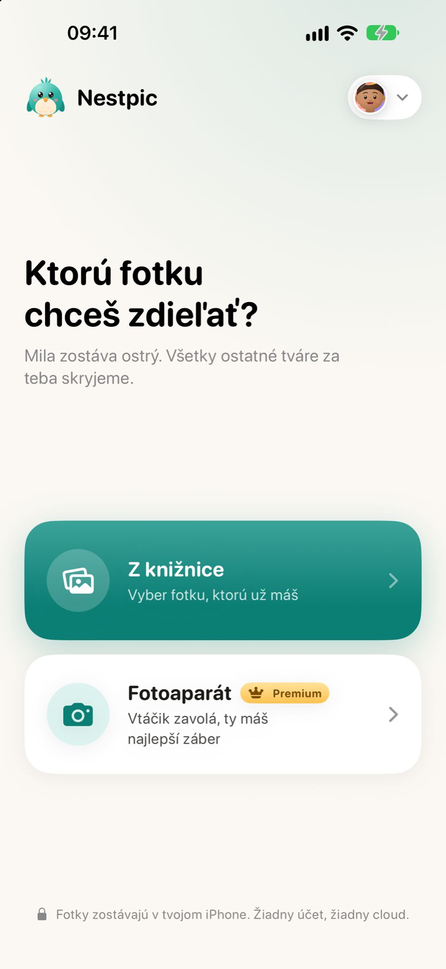 Výber fotky v Nestpicu