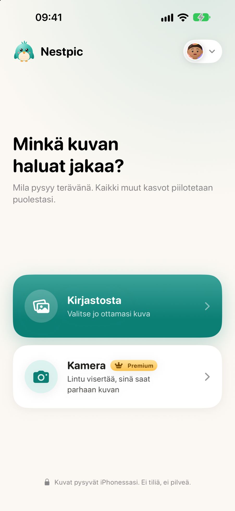 Kuvan valitseminen Nestpicissä
