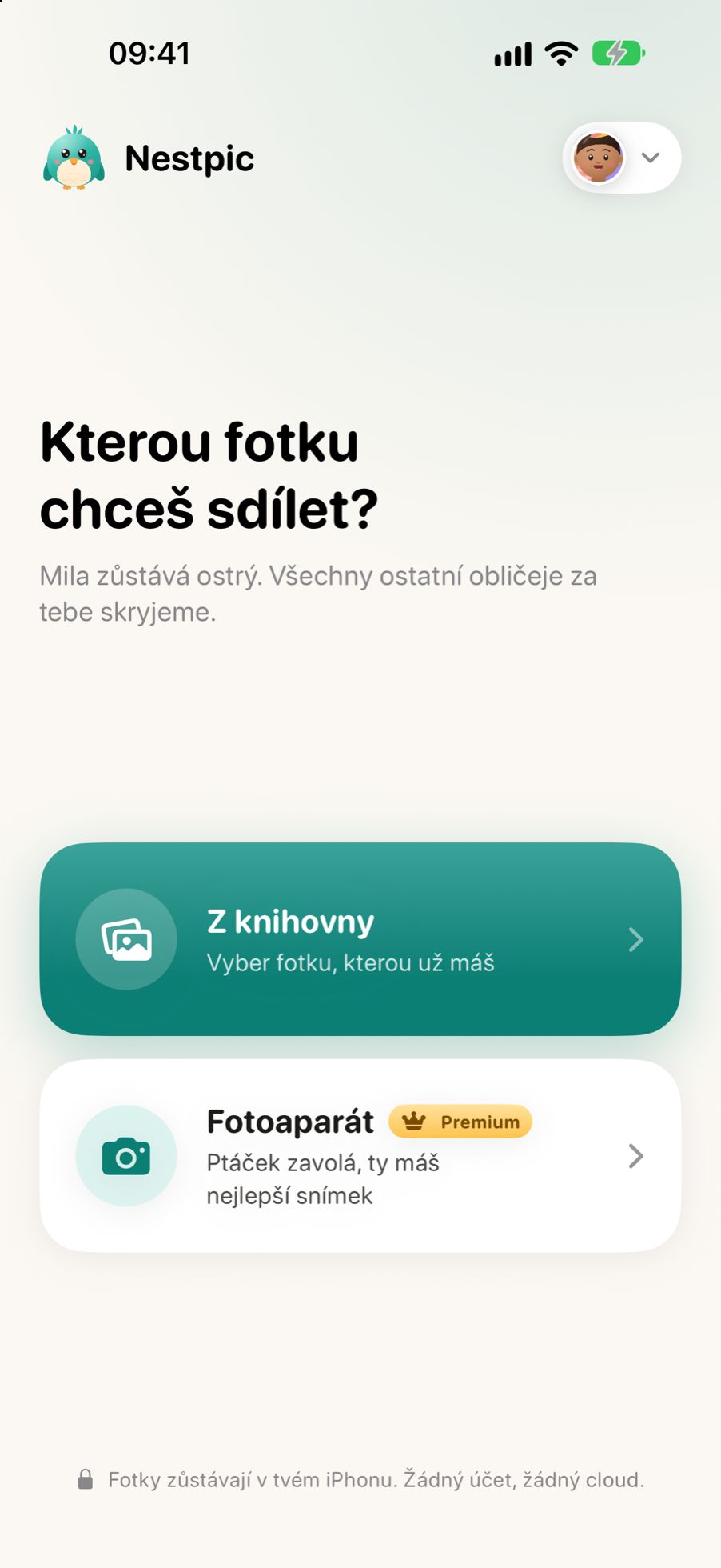 Výběr fotky v Nestpicu