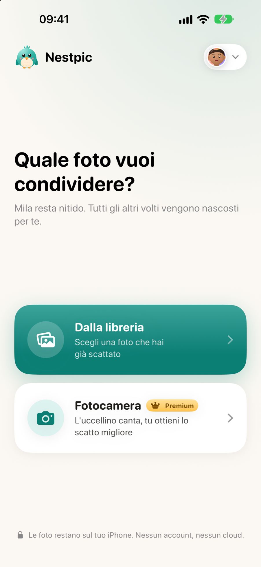 Scegliere una foto in Nestpic