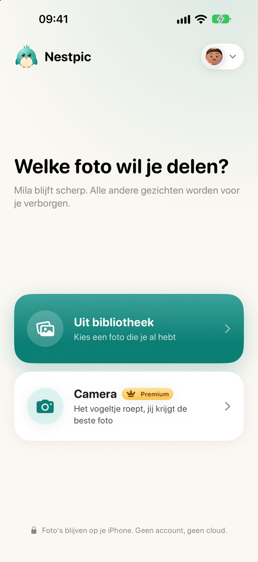 Een foto kiezen in Nestpic